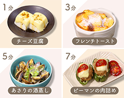 2_4-36 Hình ảnh: Tích hợp menu tiện lợi 1・3・5・7 phút